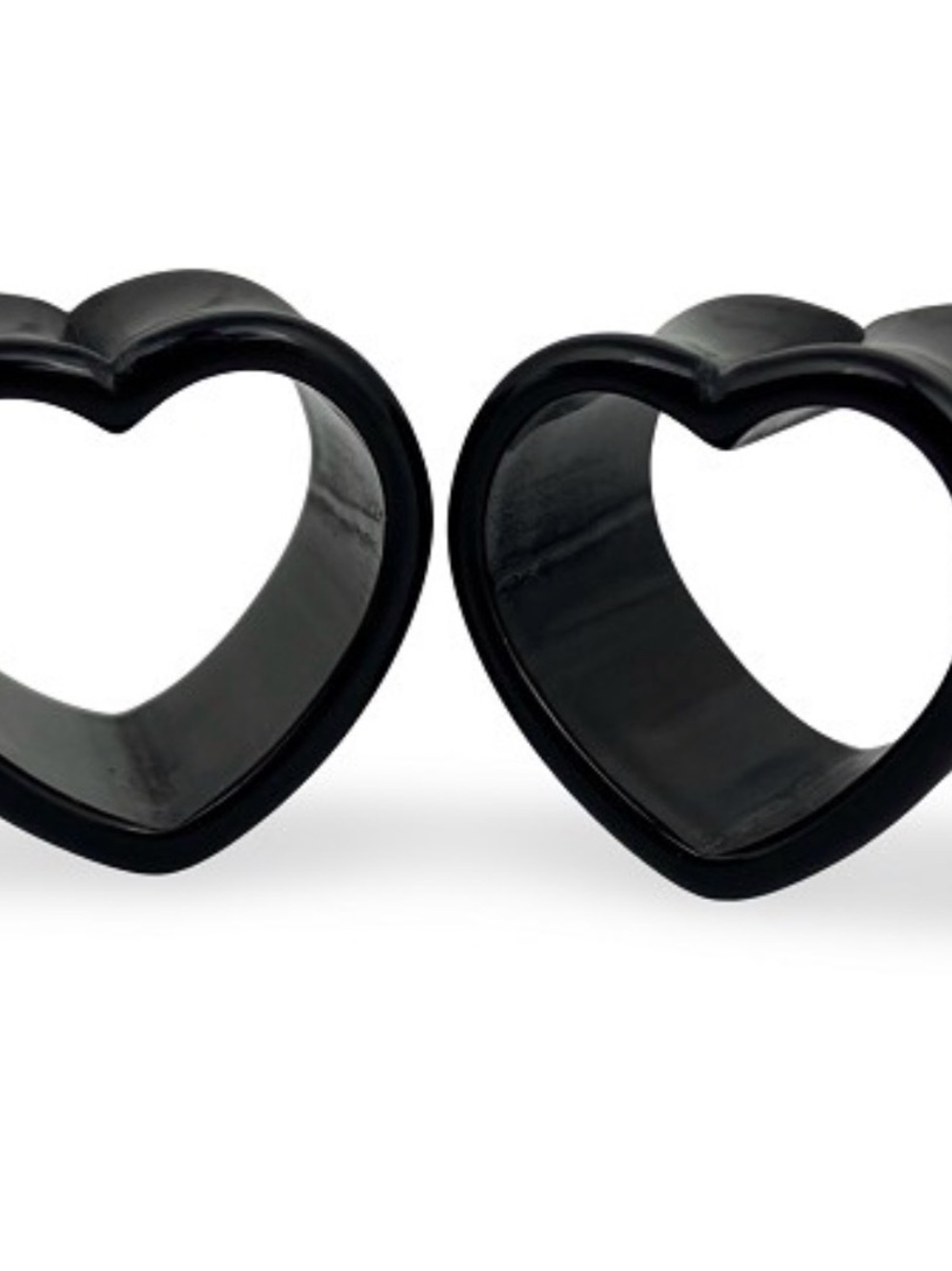 Black Acrylic Heart Tunnels